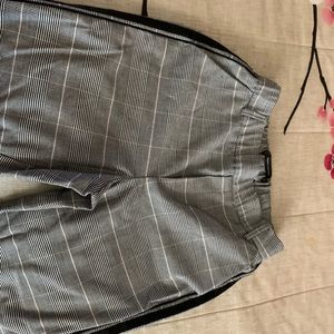 Dressy plaid crop pants
